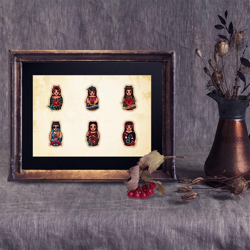 Gameloot Aufkleber - Retro-Motive - 100 Stk  