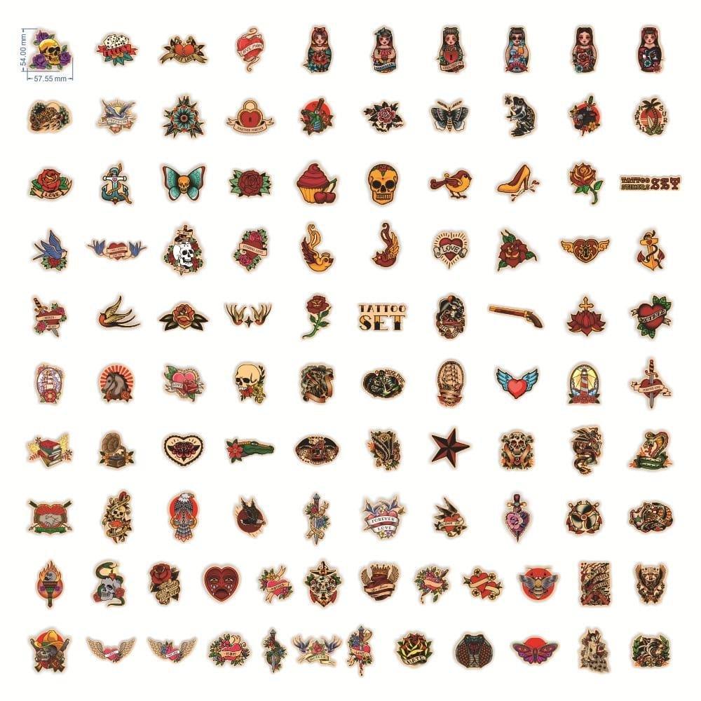 Gameloot Aufkleber - Retro-Motive - 100 Stk  