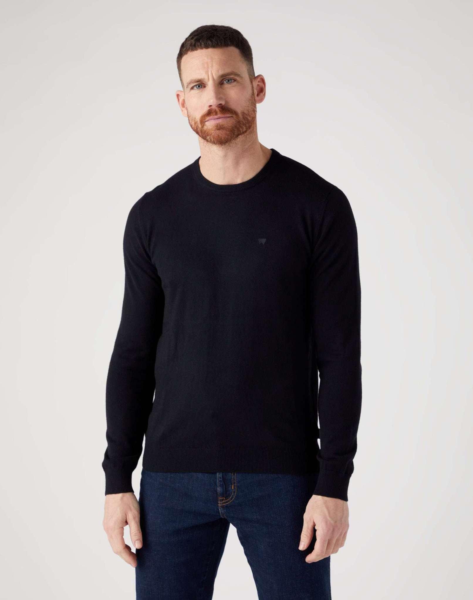 Image of Pullover Crewneck Knit Herren Schwarz M