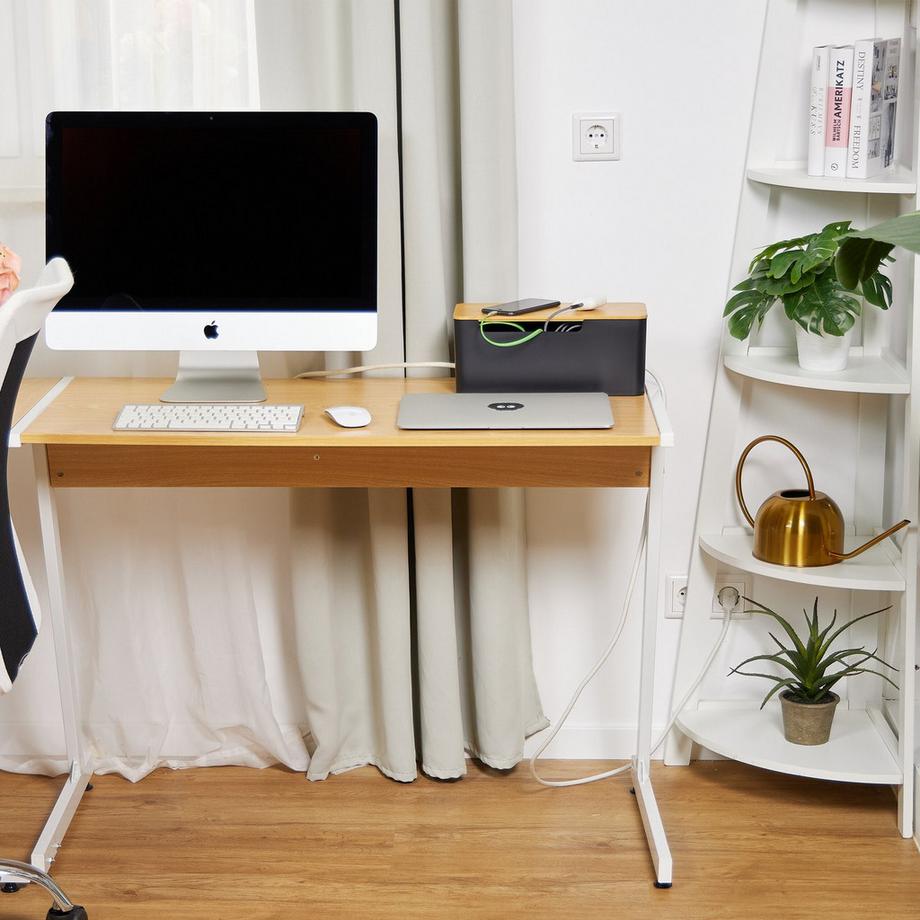 Northix Scatola portacavi con coperchio in bambù  