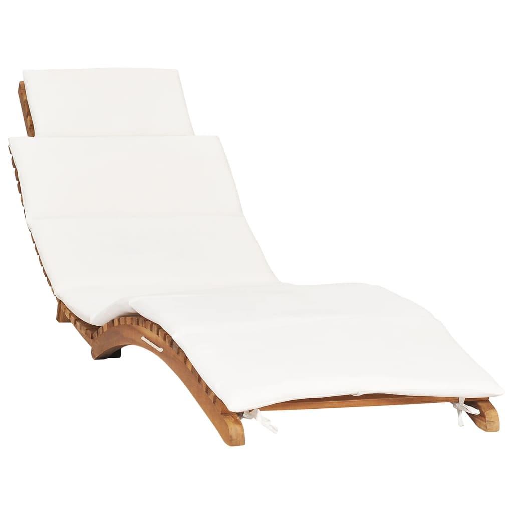 VidaXL Chaise longue teck  