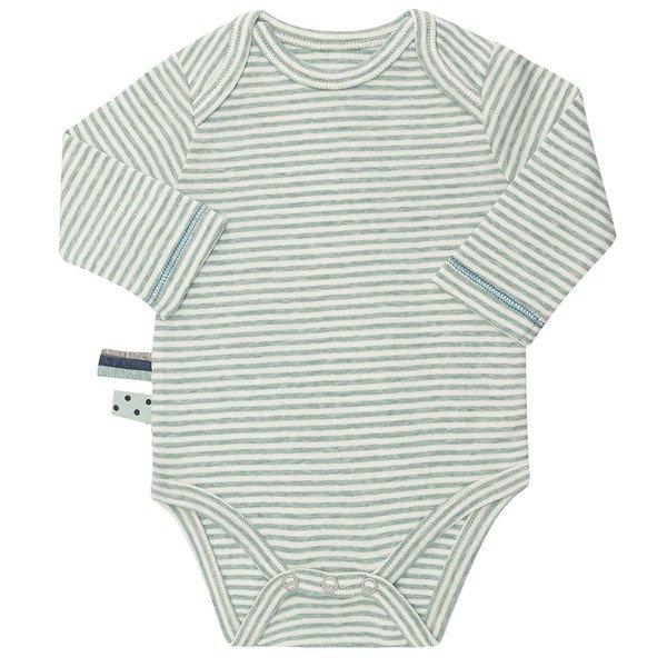 Image of Langarm-body Unisex Pastellgrün 3-6M
