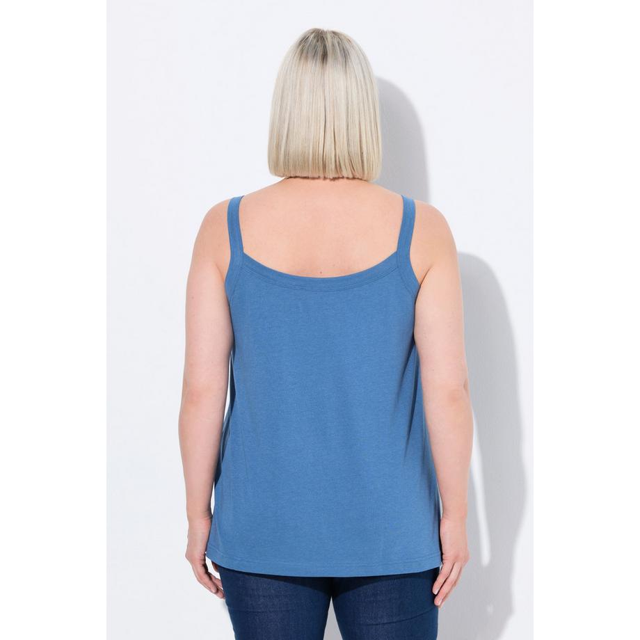 Ulla Popken Spaghettitop Rundhals Ärmellos Modalmix  