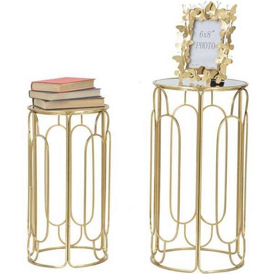 mutoni Table d'appoint Arty ronde (Ensemble de 2)  