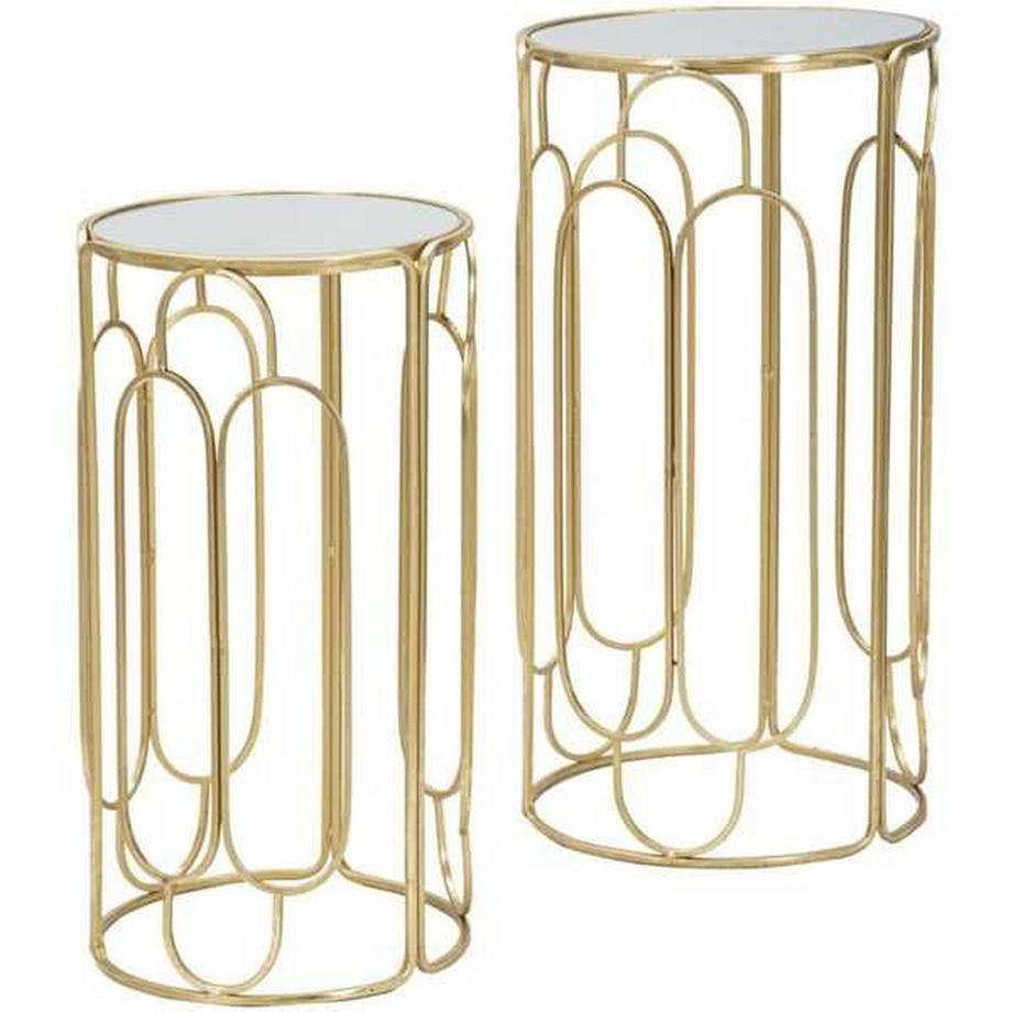 mutoni Table d'appoint Arty ronde (Ensemble de 2)  