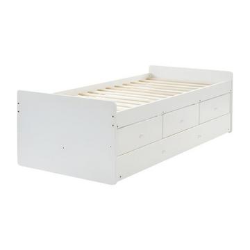 Lit gigogne TITOUAN avec 3 tiroirs MDF Pin