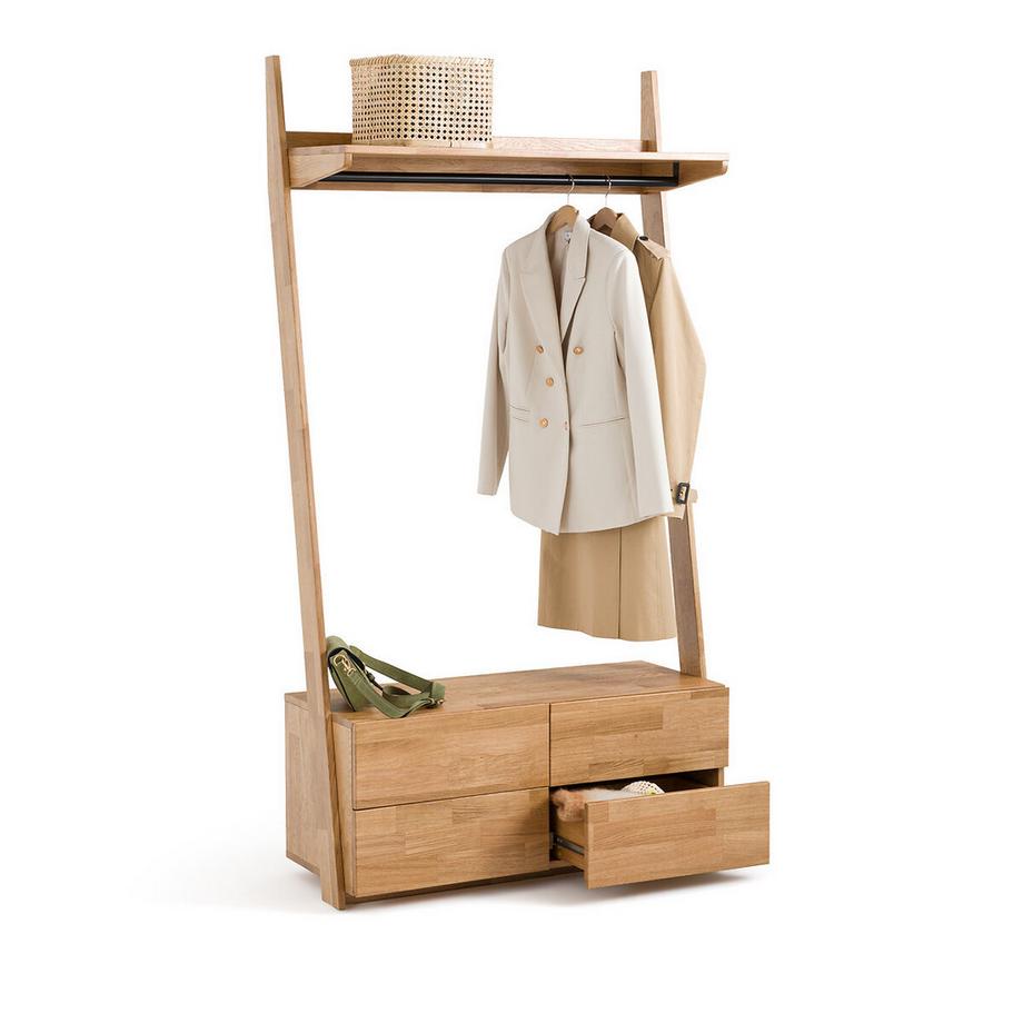 La Redoute Intérieurs Ankleidemodul Domeno mit Kleiderstange + 4 Schubladen  