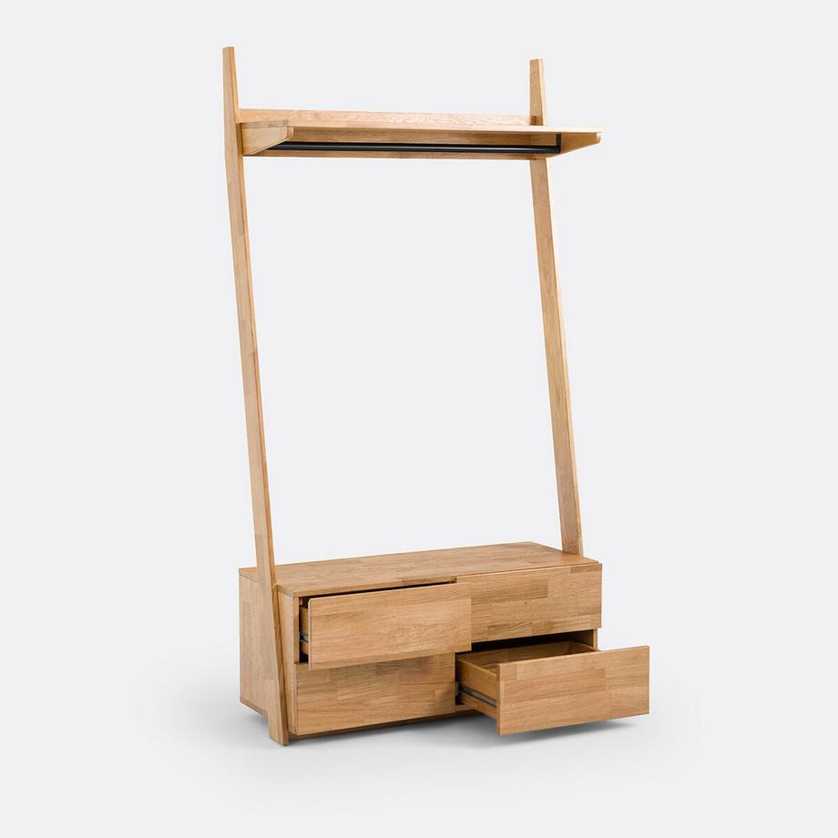 La Redoute Intérieurs Ankleidemodul Domeno mit Kleiderstange + 4 Schubladen  