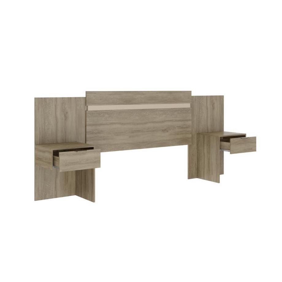 Vente-unique Testata letto allungabile con comodini 20 Rovere PARATI  