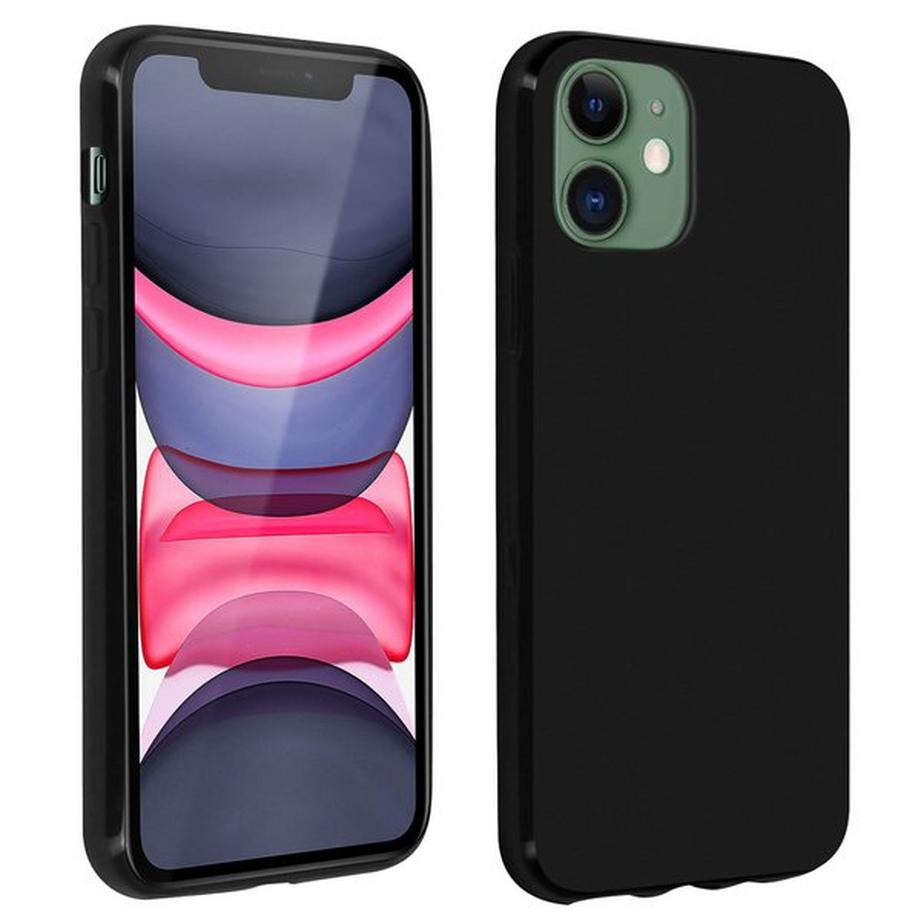 Avizar  Coque iPhone 11 Fine en Silicone Noir 