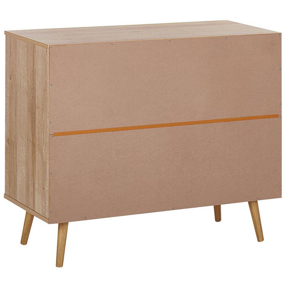 Beliani Kommode mit 3 Schubladen aus Faserplatte Boho PONCA  