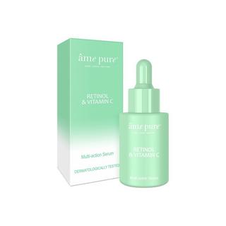 âme pure  Retinol & Vitamin C Serum- Feuchtigkeit Gesichts- Serum gegen Flecken, Augenringen, Tränensäcken, feinen Linien und Falten 