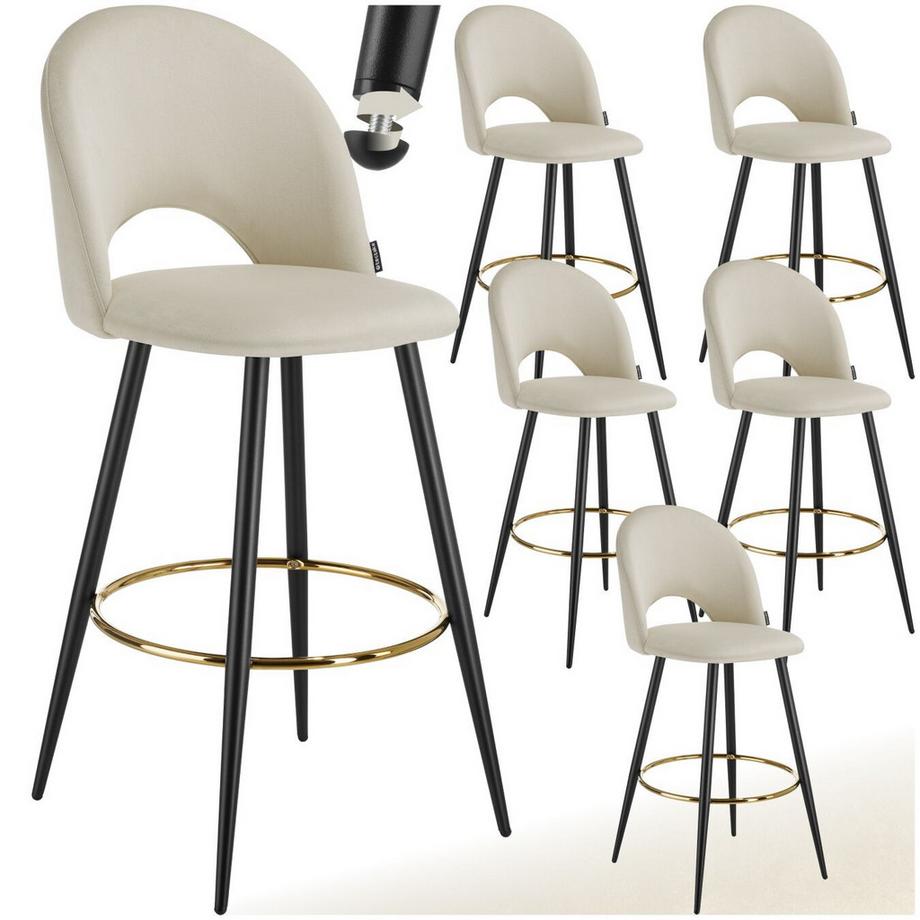 Sgabello da bar Sachel In velluto, imbottito