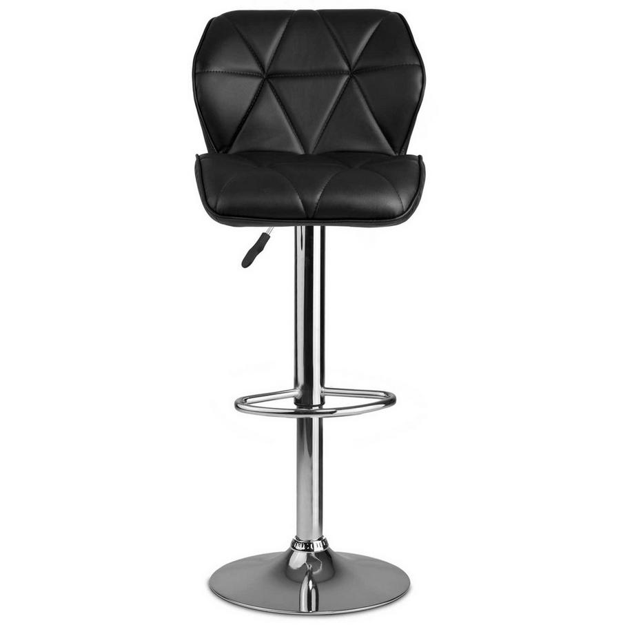 B2X  Tabouret de bar avec dossier Castel noir - 2 pcs 
