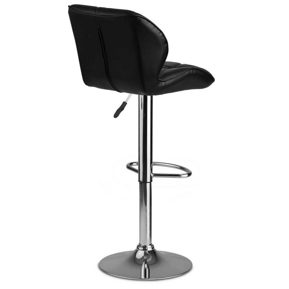 B2X  Tabouret de bar avec dossier Castel noir - 2 pcs 