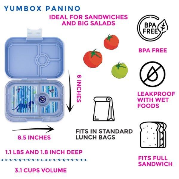 Yumbox Yumbox Panino (4 Unterteilungen) Hazy Blue Panther Znüni Lunchbox  