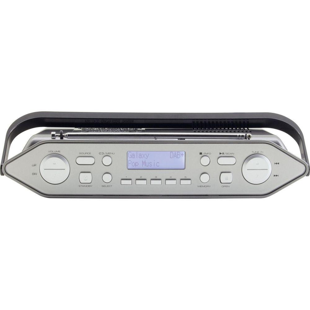 soundmaster  Soundmaster RCD1770AN Système stéréo portable Analogique et numérique DAB+, FM, PLL Noir, Argent Lecture de MP3 