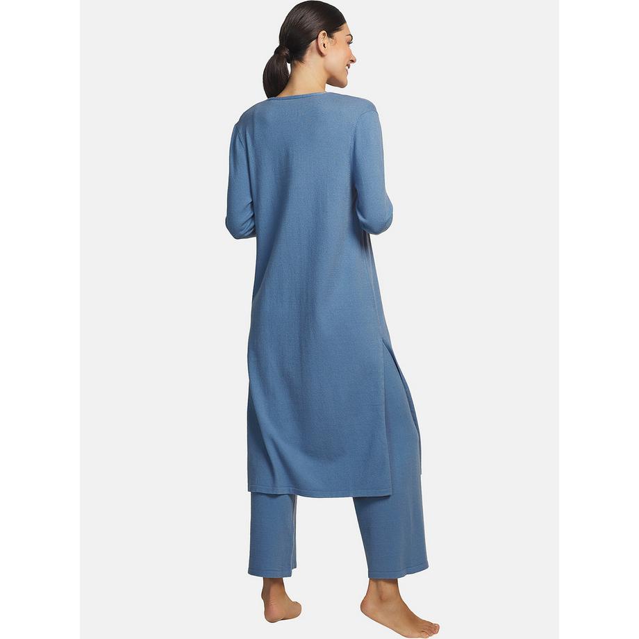 Selmark Tricot Ensemble Loungewear Trois Pièces Cardigan Top et Pantalon Palazzo  