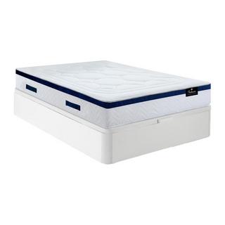 Vente-unique Ensemble 160 x 200 cm sommier coffre blanc + matelas ressorts ensachés  ép.30cm - MARQUIS de PALACIO  