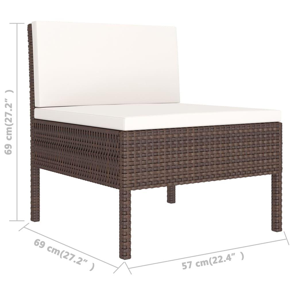 VidaXL Garten-sofagarnitur poly-rattan  