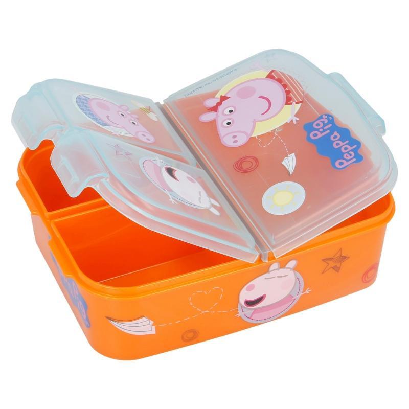 Stor Peppa Pig Lunchbox mit Fächern  