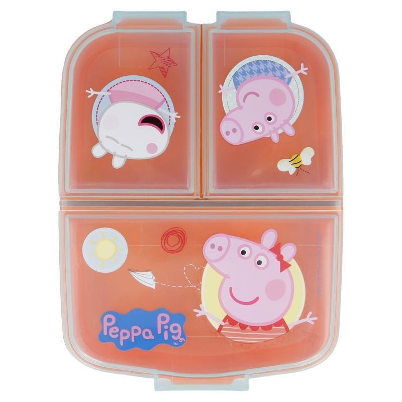 Stor Peppa Pig Lunchbox mit Fächern  