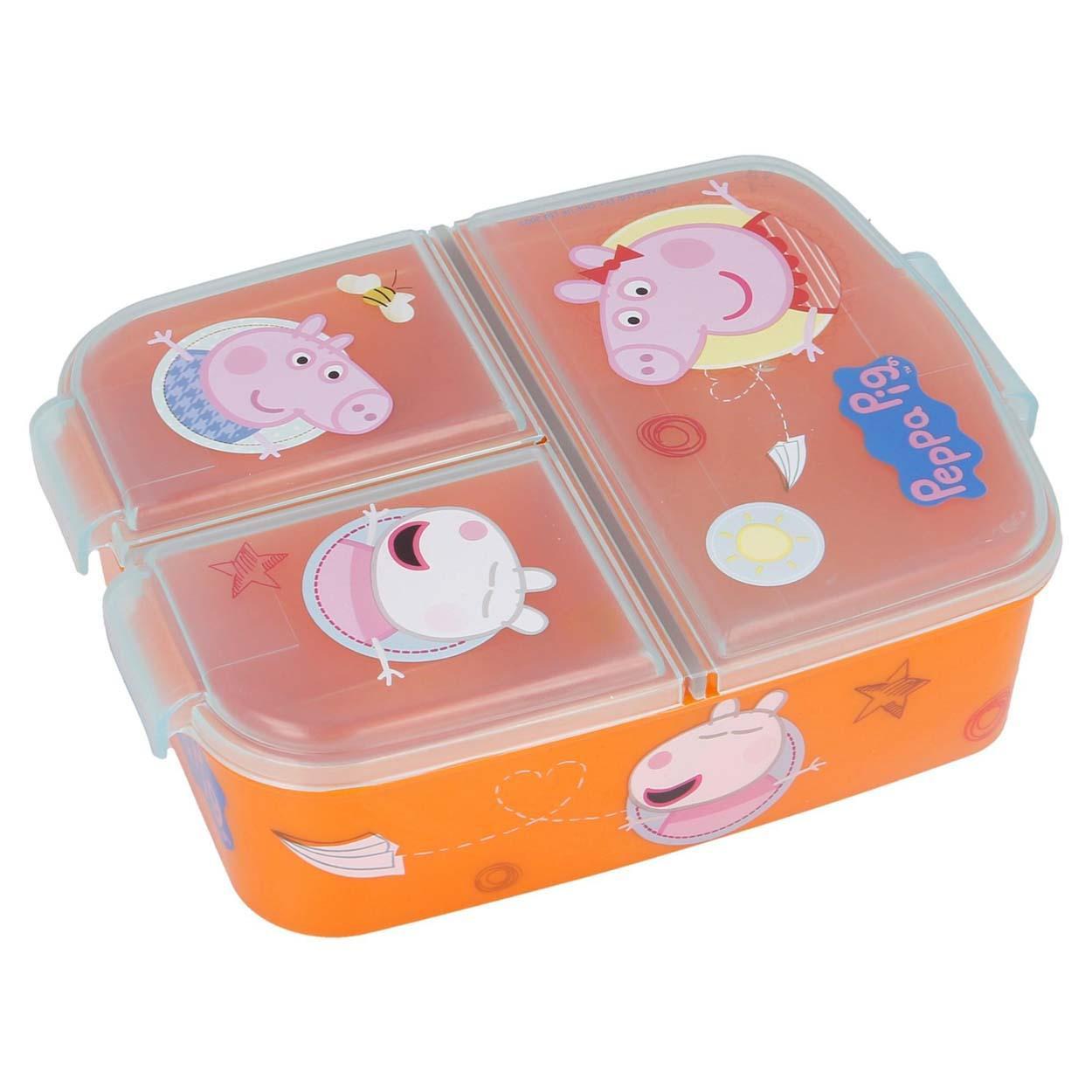 Stor Peppa Pig Lunchbox mit Fächern  