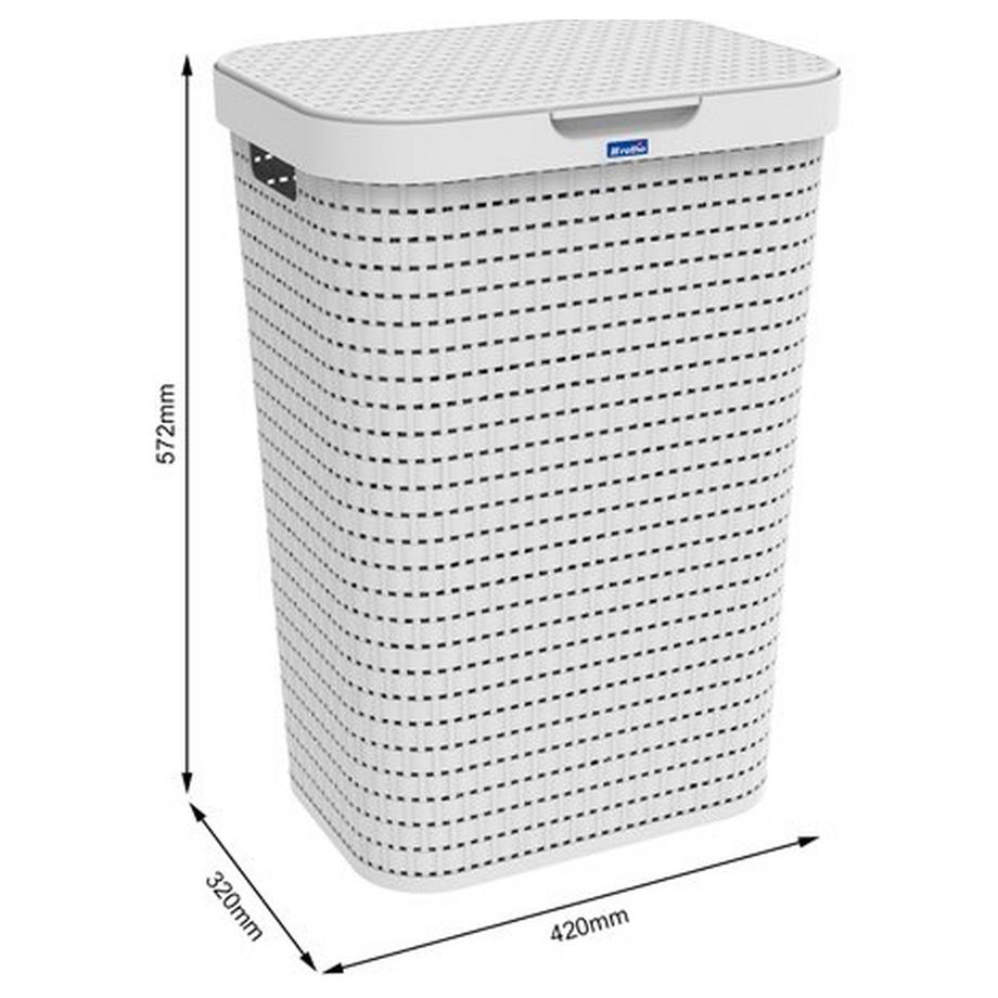 rotho  Rotho Country Wäschekorb 55 l Rechteckig Kunststoff Weiß 
