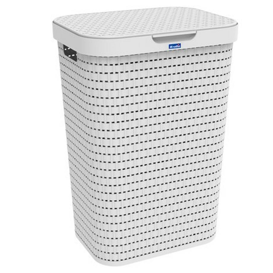 rotho  Rotho Country Wäschekorb 55 l Rechteckig Kunststoff Weiß 