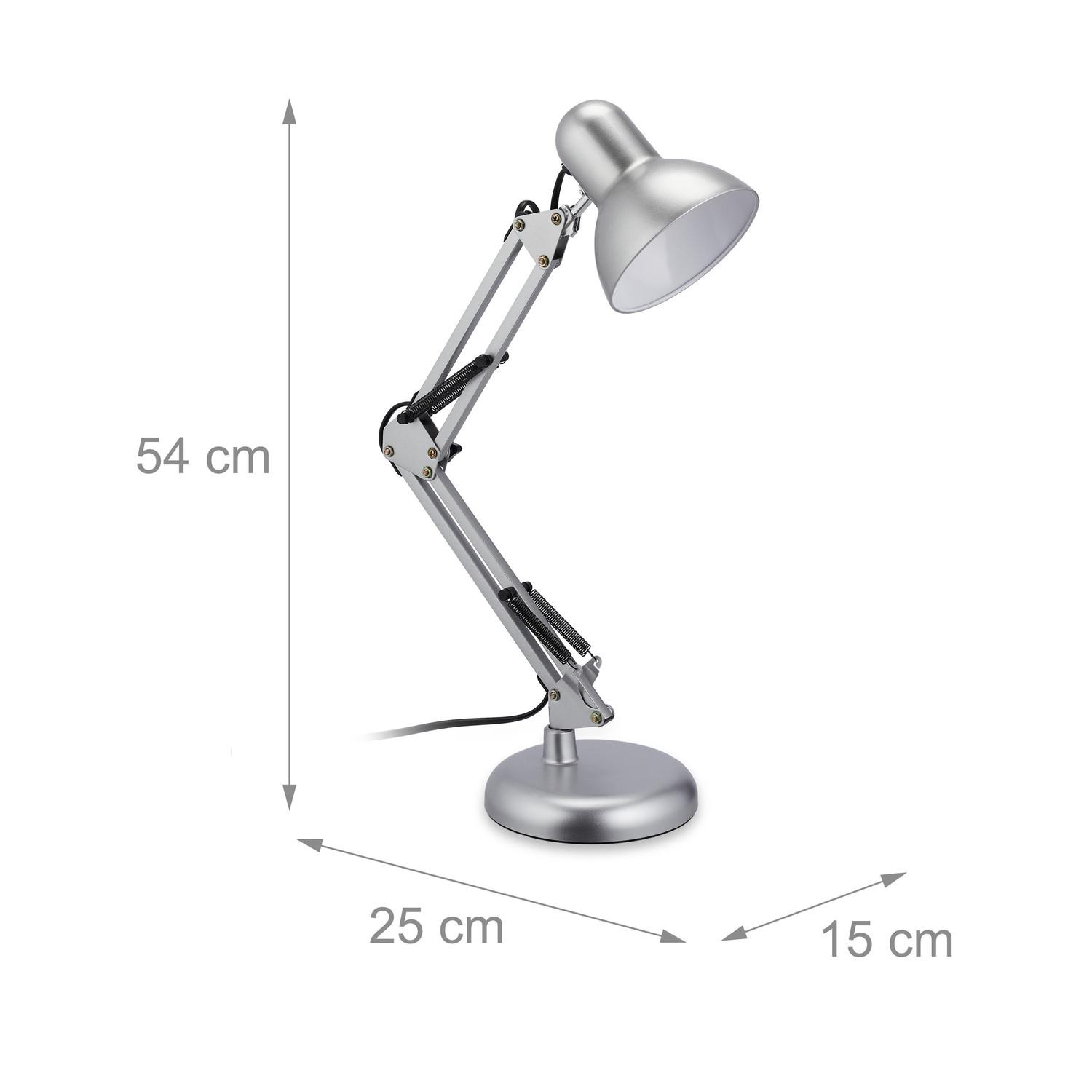 B2X Lampada da scrivania retrò argento  