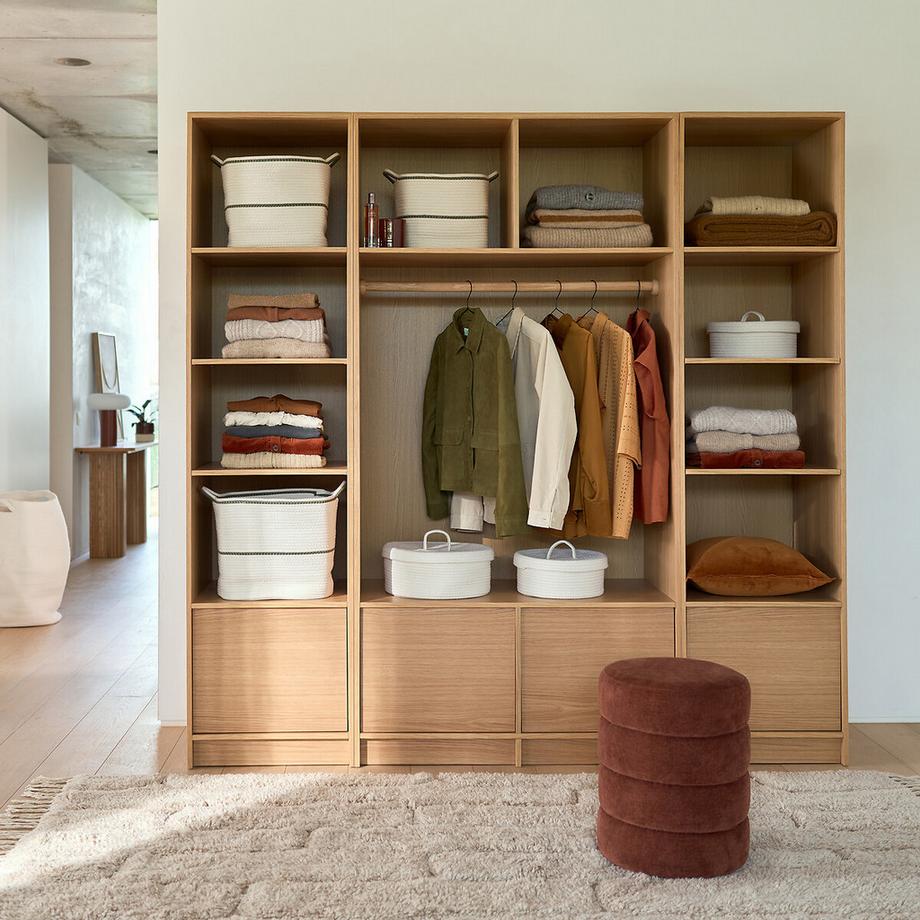 La Redoute Intérieurs Lot de 3 paniers rectangulaires en coton  