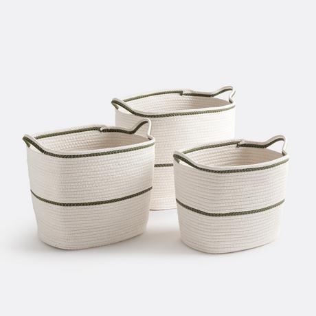 La Redoute Intérieurs Set aus 3 rechteckigen Körben Kesia  