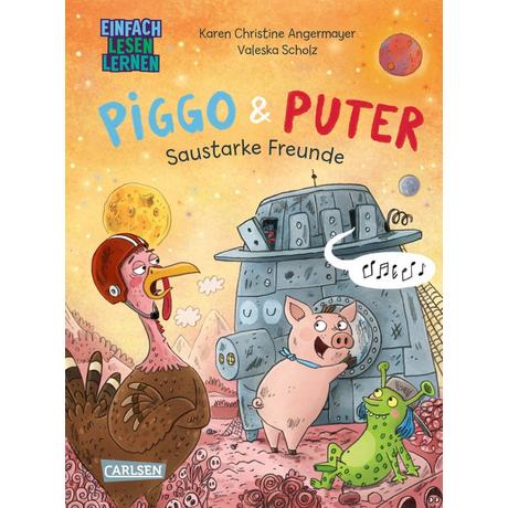 Piggo und Puter: Saustarke Freunde Angermayer, Karen Christine; Scholz, Valeska (Illustrationen) Copertina rigida 