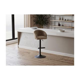 Vente-unique Barhocker 2erSet Samt Metall DORALIZ  