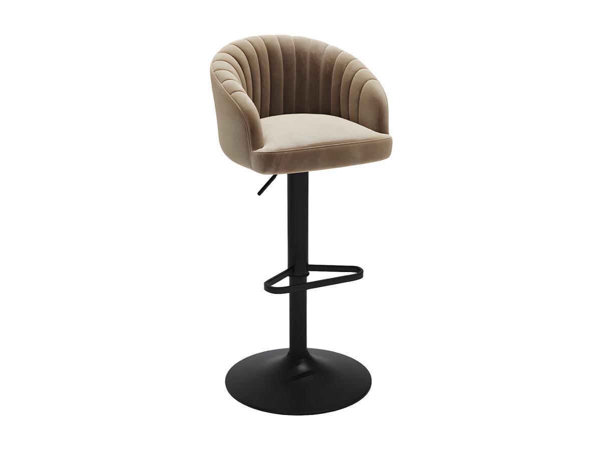 Vente-unique Barhocker 2erSet Samt Metall DORALIZ  