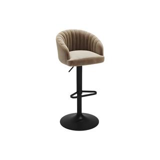 Vente-unique Barhocker 2erSet Samt Metall DORALIZ  