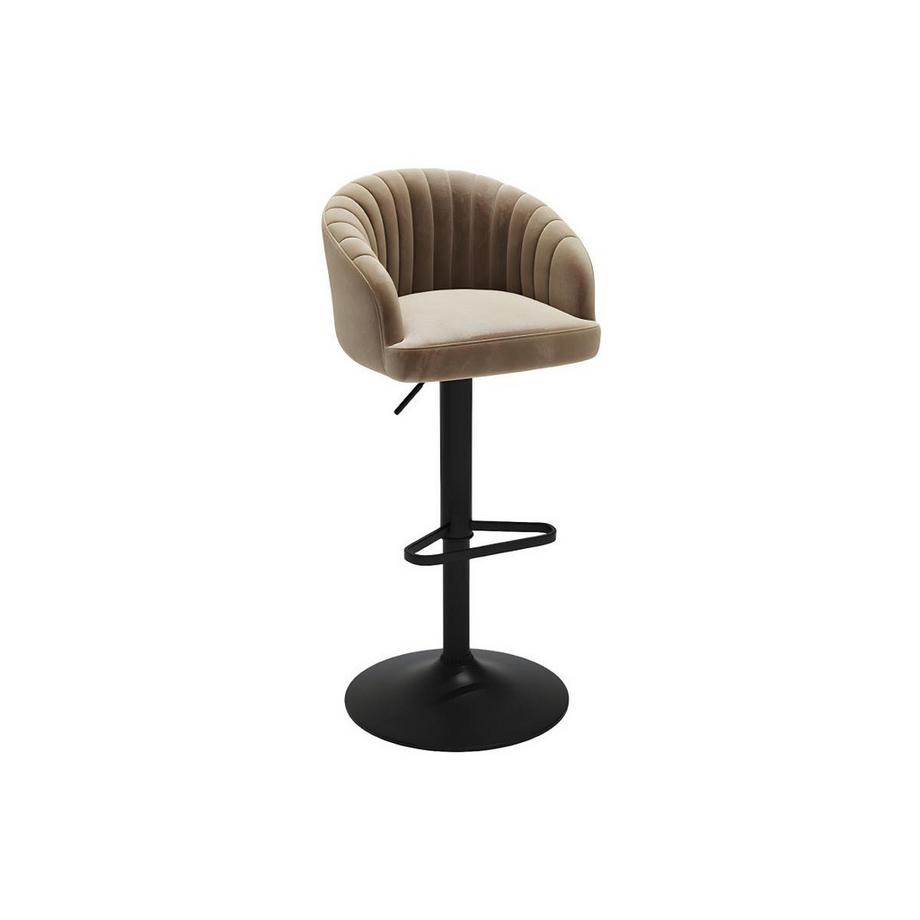 Vente-unique Barhocker 2erSet Samt Metall DORALIZ  