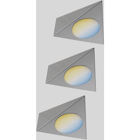 Paulmann SET de démarrage intelligent Connect Trigo 3x2.1W 24W DC 2700-6500K 12V nickel/métal  