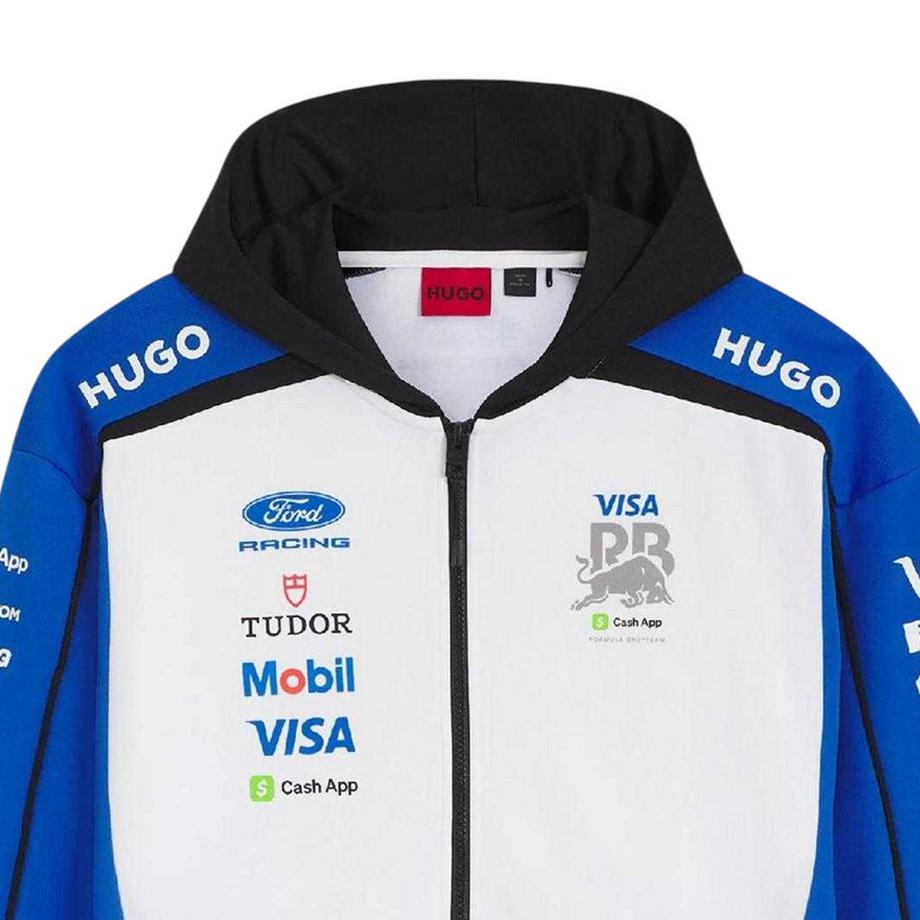 HUGO Visa Cash App Racing Bulls F1 Felpa Con Cappuccio E Zip Intera  