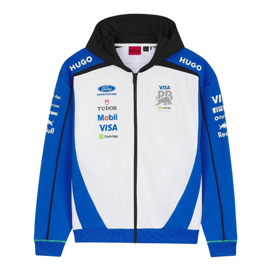 Visa Cash App Racing Bulls F1 Felpa Con Cappuccio E Zip Intera