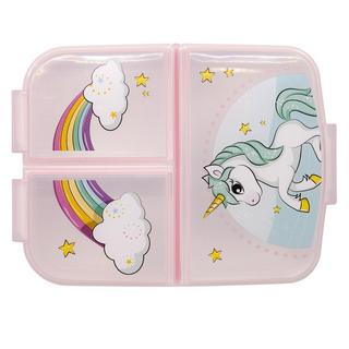 Stor Einhorn Rainbow - Lunchbox mit Fächern  