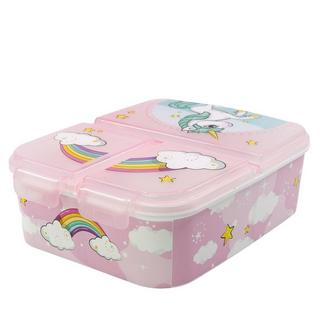 Stor Einhorn Rainbow - Lunchbox mit Fächern  