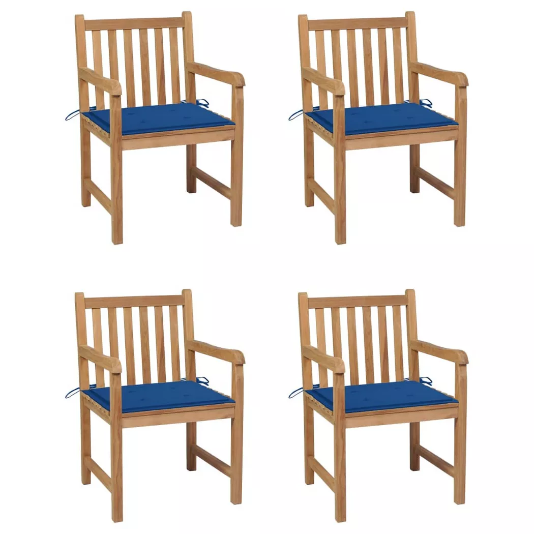 VidaXL - Gartenstuhl holz, One Size, Blau