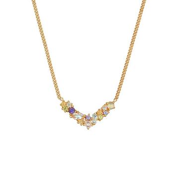 Collier Mondstein Topas Amethyst 925 Silber