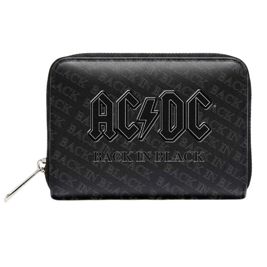 AC/DC Back In Black Borsa Materiale Sintetico Top Con Zip  