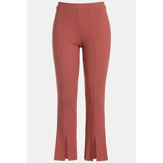 Ulla Popken  Leggings in jersey a costine di cotone biologico con gamba svasata 