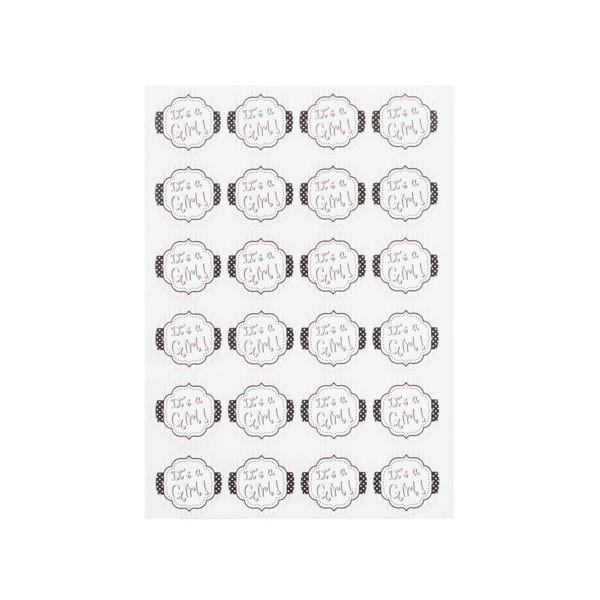 Image of HobbyFun 3453503 Dekorativer Aufkleber Schwarz, Weiß Schwarz