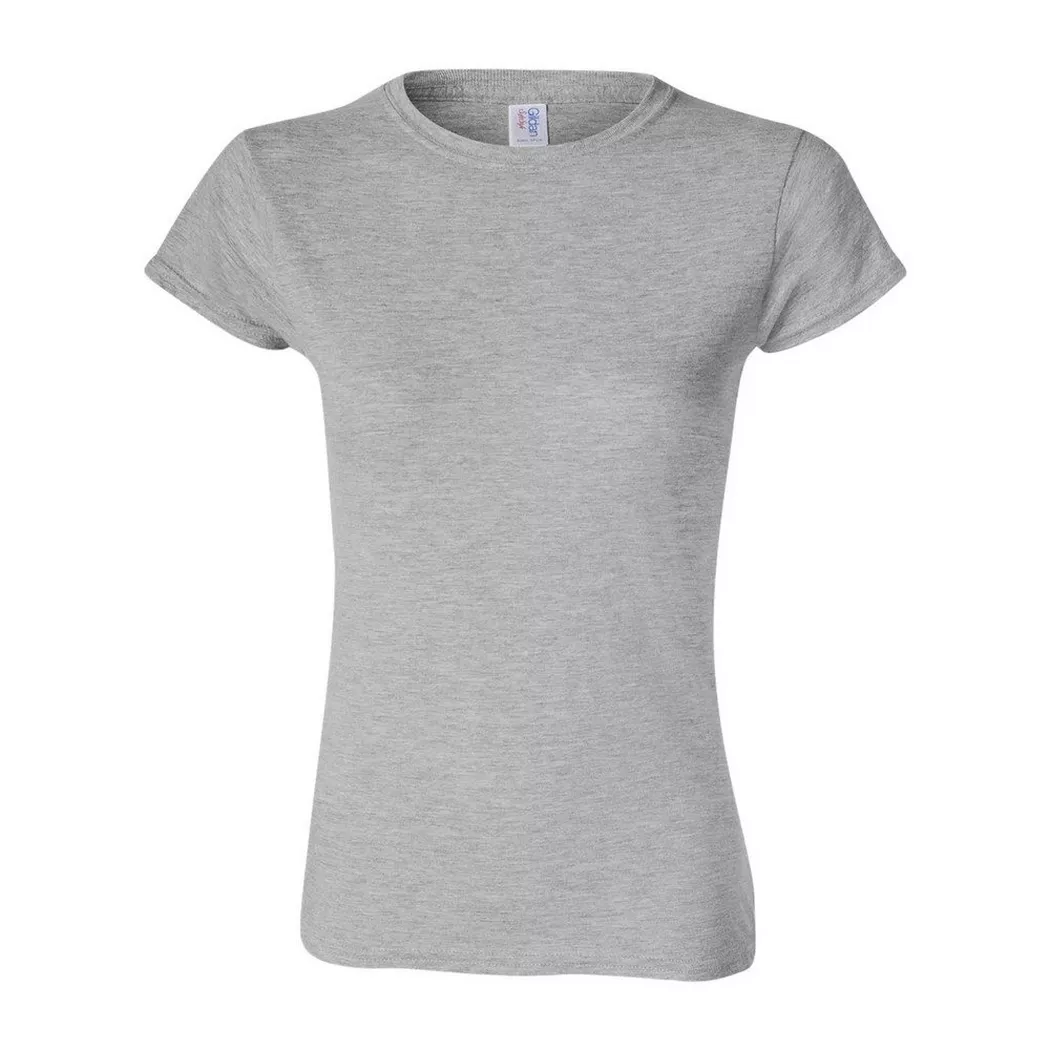 Gildan - Softstyle TShirt, per donna, Grigio, Größe S