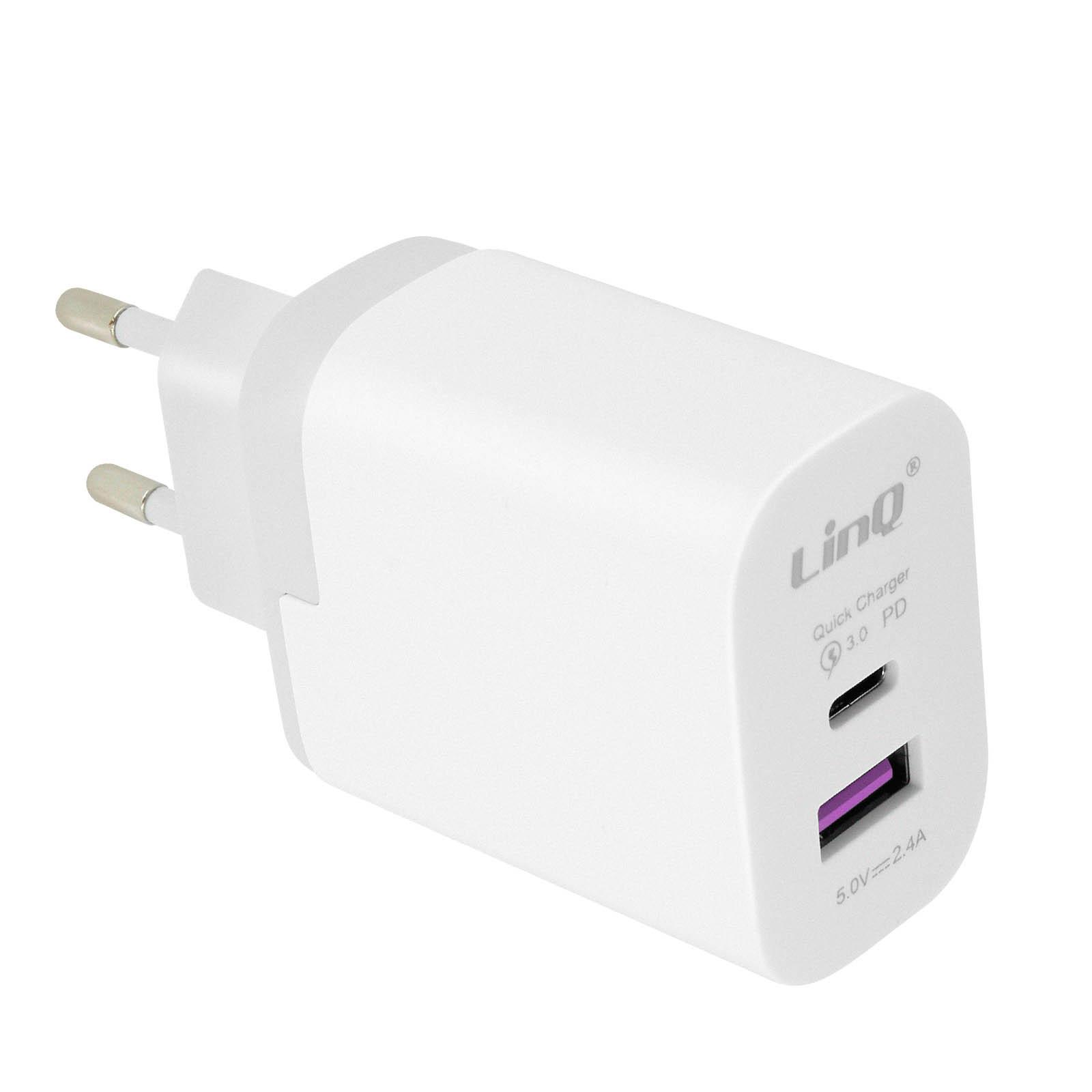 Avizar  Caricabatterie USB-C + USB 18W LinQ 