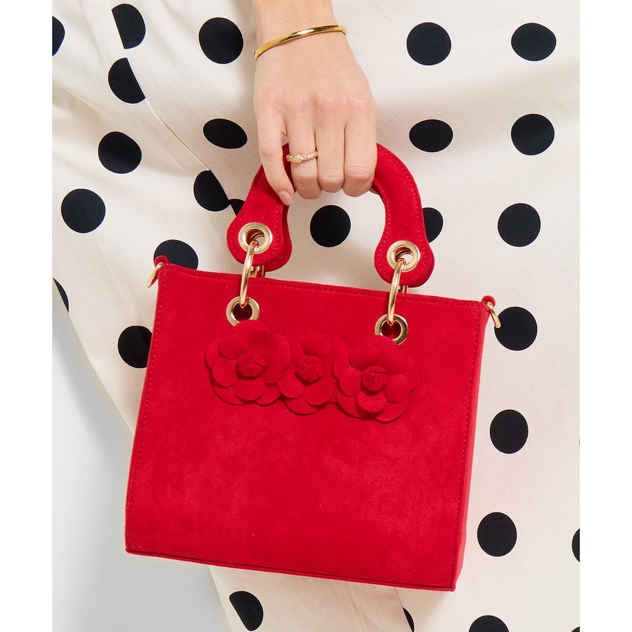 Joe Browns Borsa in Microsuede con Goffratura Floreale 3D  